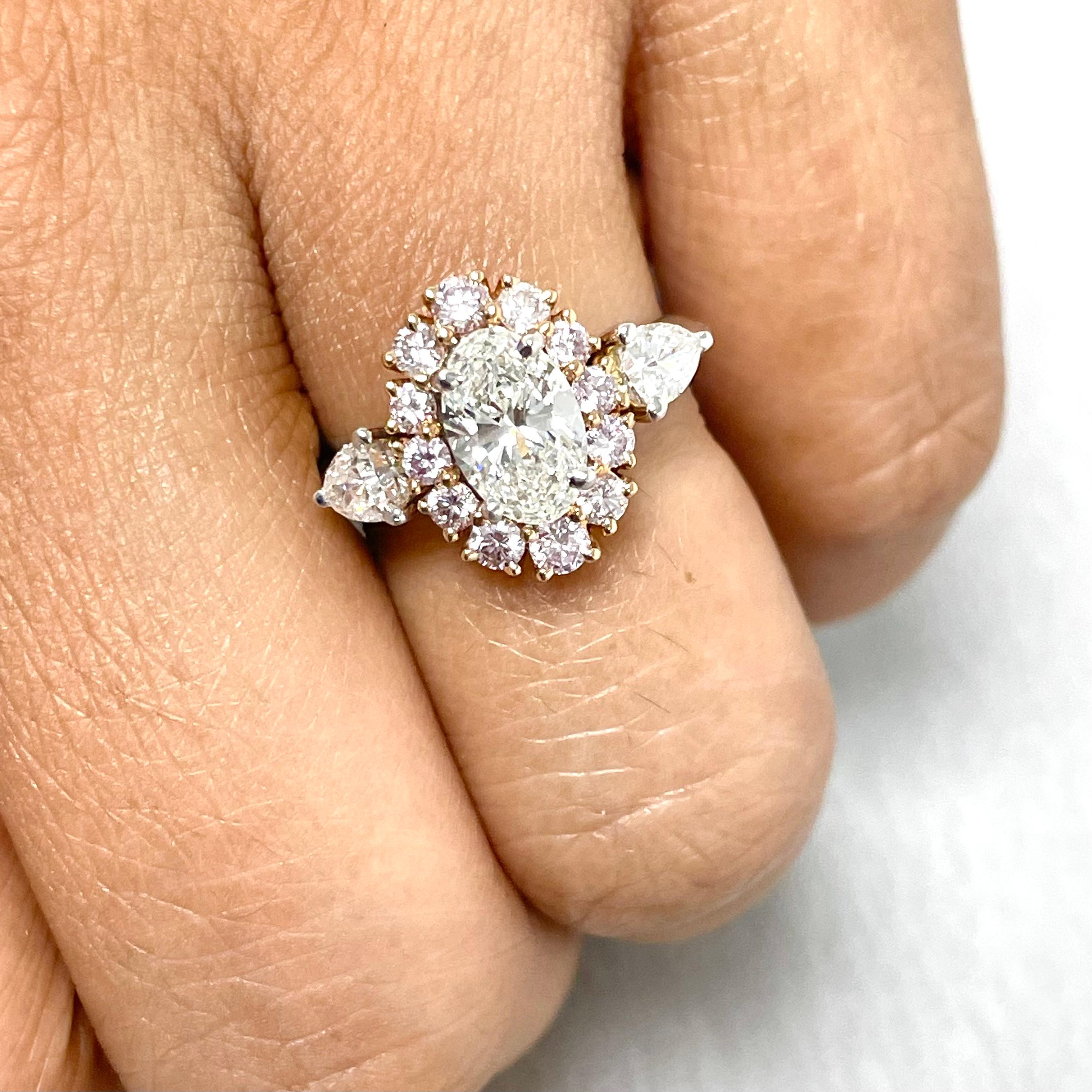 Beauvince Ariana Engagement Ring (1.08 ct Oval G IF GIA Diamond) In New Condition In New York, NY
