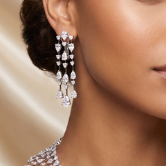Beauvince Astria Earrings (10.52 ct Diamonds) in 18K White Gold