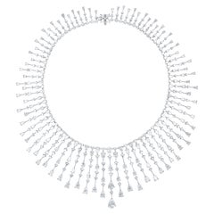 Beauvince Astria Necklace (54.61 ct Diamonds) in 18K White Gold
