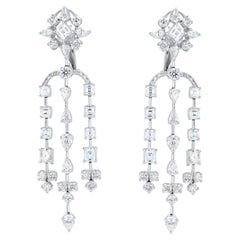 Beauvince Athena Earrings (7.22 ct Diamonds) in 18K White Gold