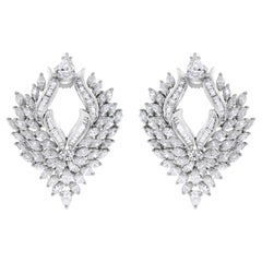 Beauvince Ayana Boucles d'oreilles en or blanc avec diamants (10,92 carats)