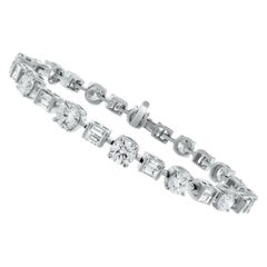 Beauvince Bracelet tennis Azea en or blanc et diamants de 11,18 carats