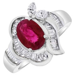 Beauvince Bailey Ring (2.48 ct Diamonds & Rubies) in White Gold