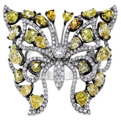 Beauvince Butterfly Fall Ring 4.95 Ct Diamonds in White Gold