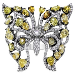 Beauvince Bague papillon automne 4,95 carats de diamants en or blanc