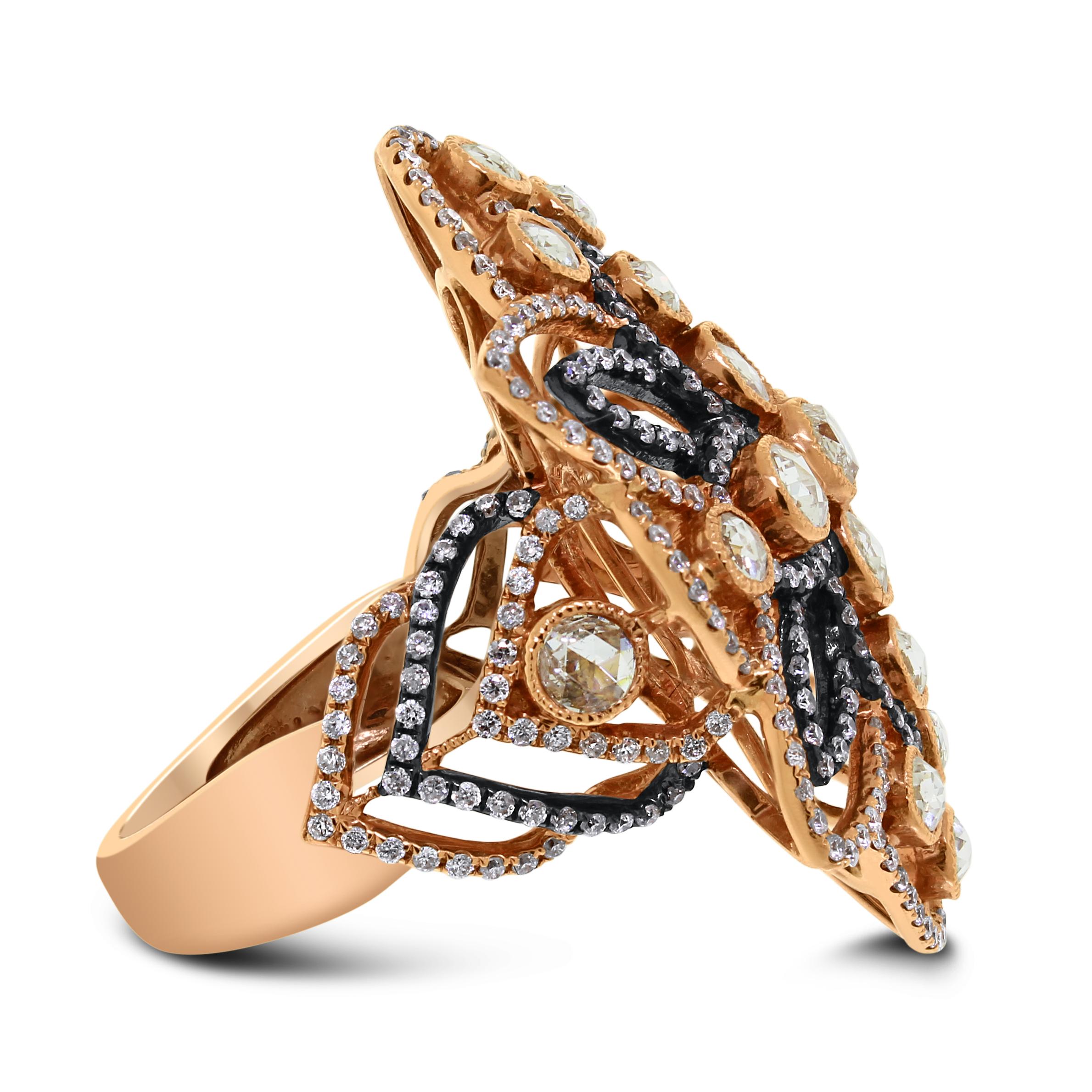 Contemporaneo Anello Beauvince Cassandra (1,89 carati di diamanti) in oro rosa in vendita
