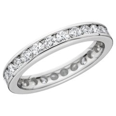 Beauvince Channel Set Eternity Band '1.30 Ct Diamonds' in White Gold