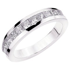 Beauvince Chunky Channel Set Princess Band (1.25 ct Diamonds) in Platinum