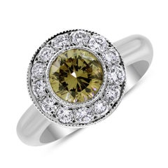 Beauvince Chunky Chocolate Diamond Ring in White Gold