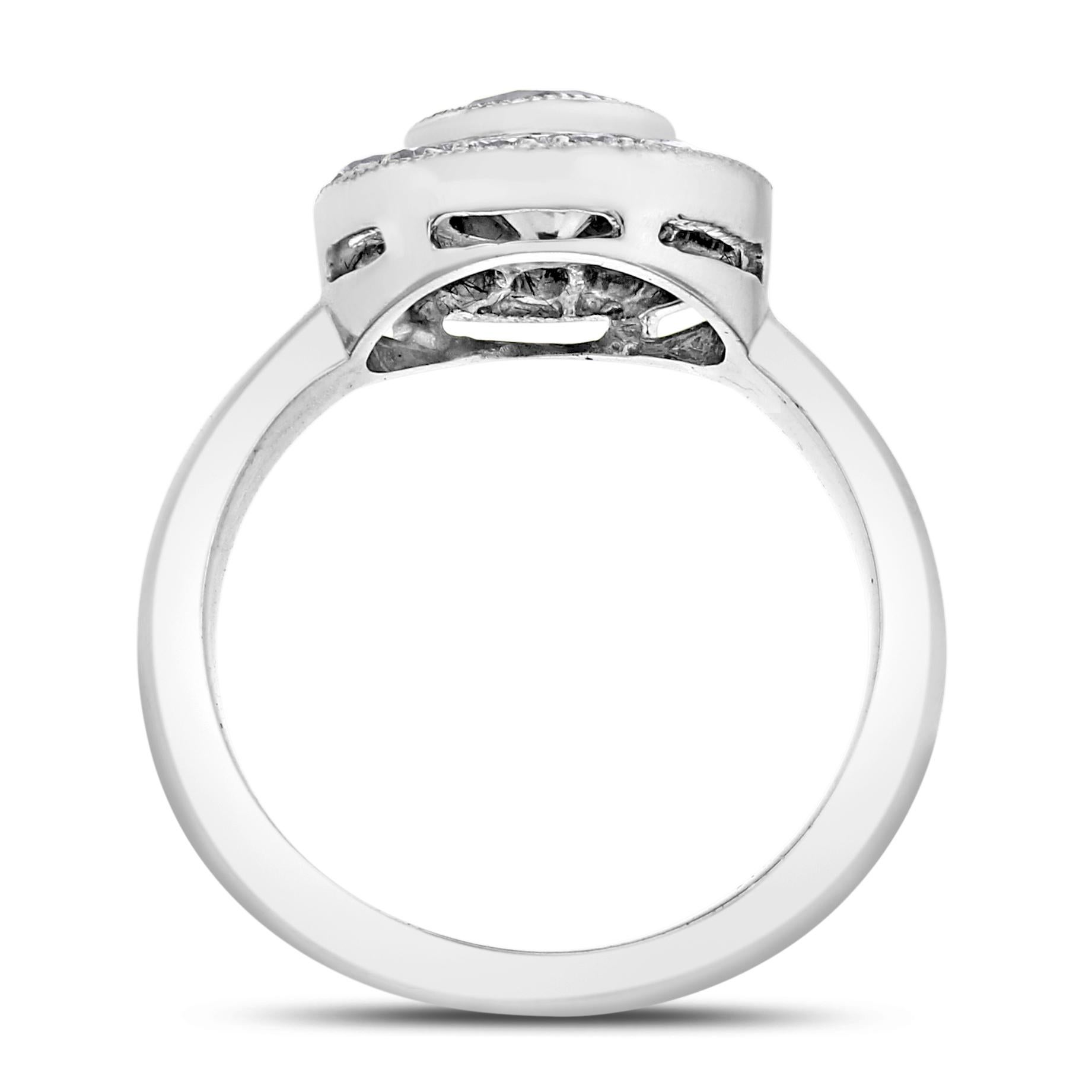 Beauvince Chunky Chocolate Diamond Ring in White Gold In New Condition For Sale In New York, NY