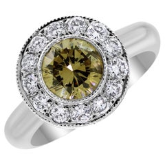 Beauvince Chunky Chocolate Diamond Ring in White Gold