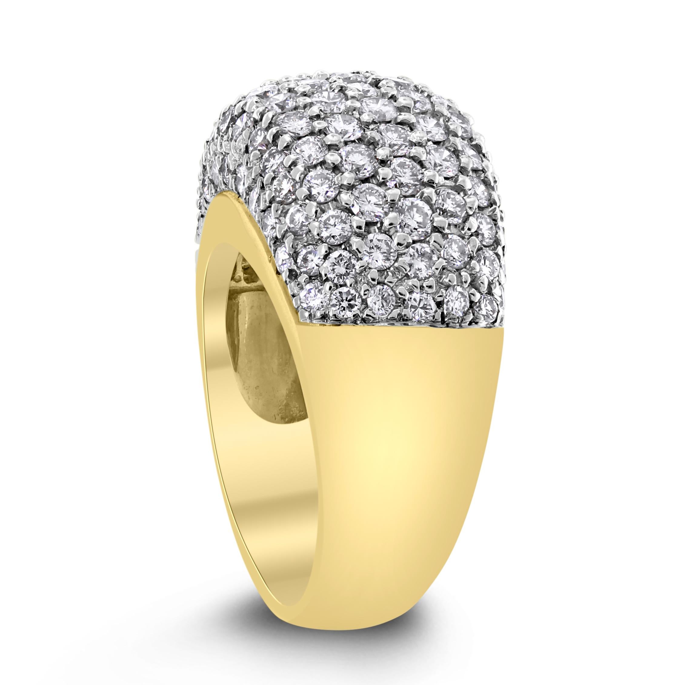 Beauvince Chunky Infinite Diamantband (4,00 Karat Diamanten) aus zweifarbigem Gold (Zeitgenössisch) im Angebot