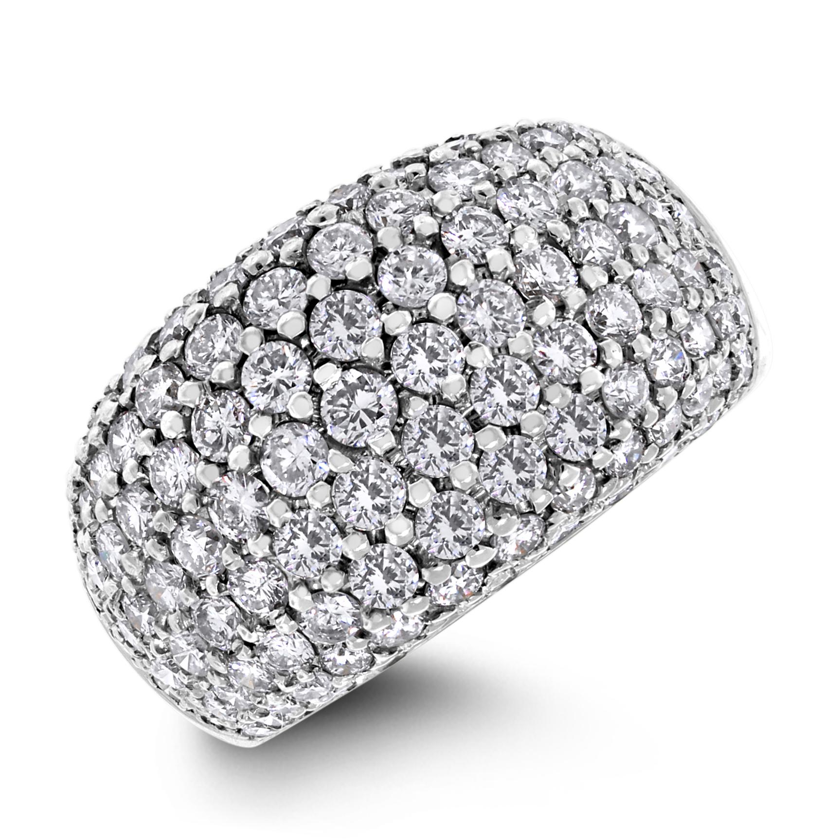 Beauvince Chunky Infinite Diamantband (4,00 Karat Diamanten) aus zweifarbigem Gold (Rundschliff) im Angebot