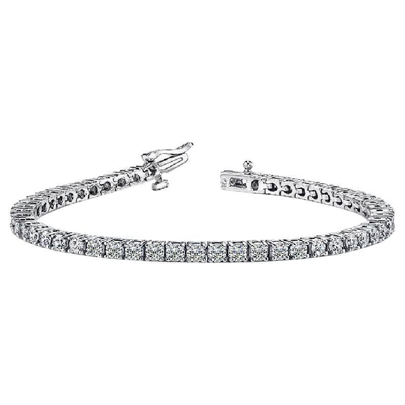 Beauvince Bracelet tennis classique en or avec diamants 4,40 carats GH VVS-VS en vente