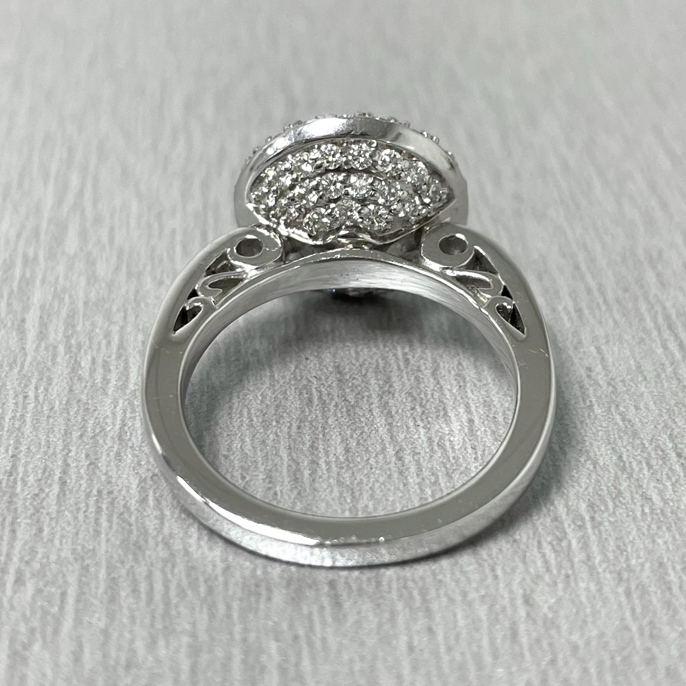 Beauvince Cosmos Diamond Engagement Ring in White Gold In New Condition For Sale In New York, NY