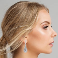 Beauvince Pendientes Gota Deslumbrantes (7,19 ct Diamantes) en Oro Blanco