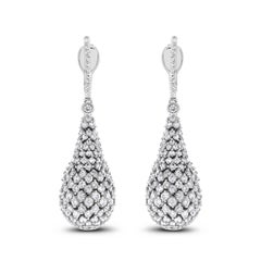 Beauvince Dazzling Drop Earrings (7.19 ct Diamonds) in White Gold