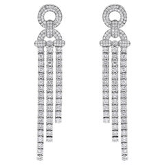 Beauvince Destiny Diamond Earrings (4.31 ct Diamonds) in White Gold