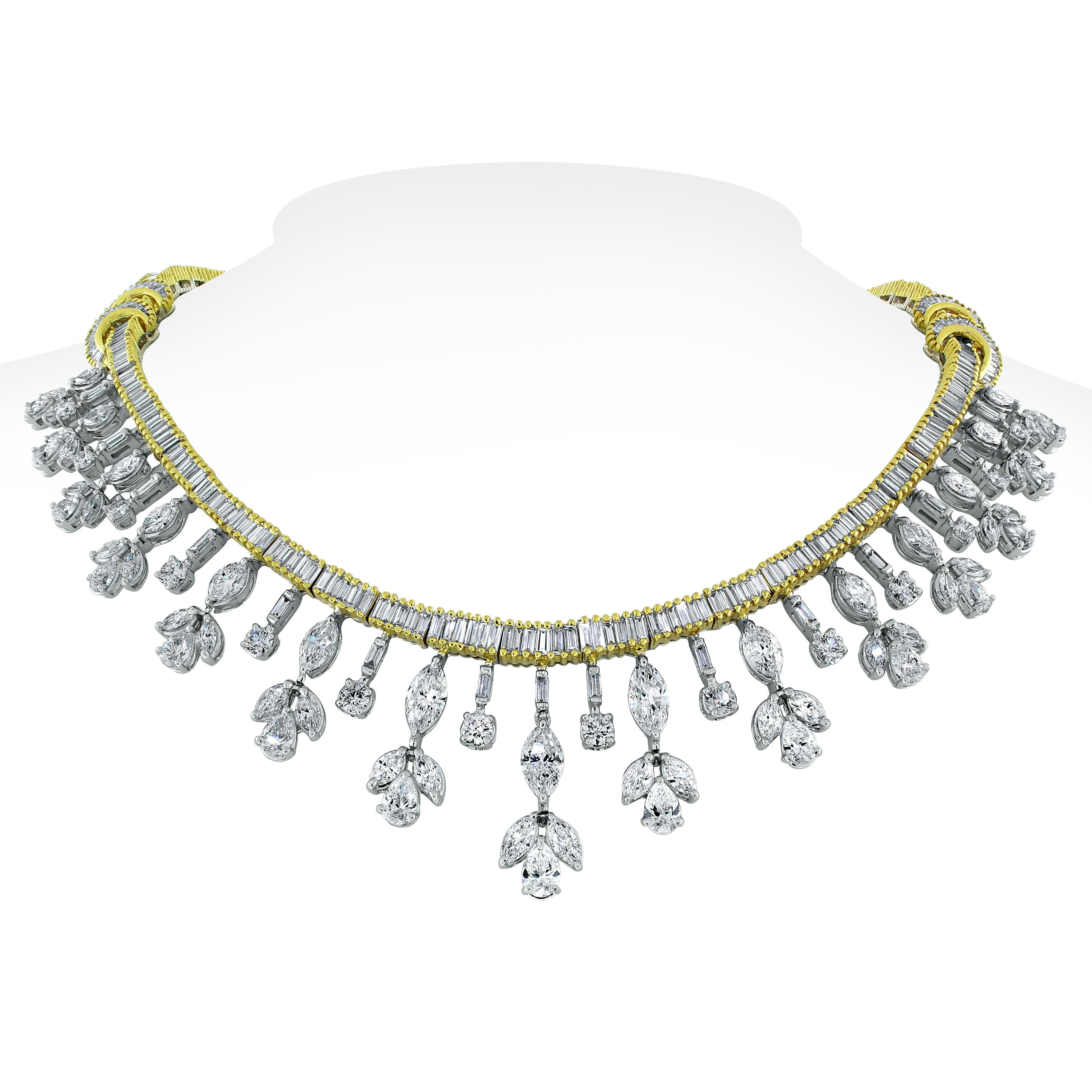 Women's Beauvince Scintilla Necklace and Earrings Suite 37.34 carat Diamonds in Gold