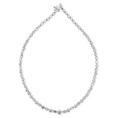 Beauvince Azea Diamond Tennis Necklace 18.37 Carat Diamonds in White Gold