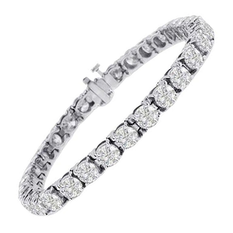 Beauvince Bracelet tennis en or blanc avec 14.65 carats de diamants