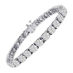 Beauvince Diamond Tennis Bracelet 14.65 Carat Diamonds in White Gold