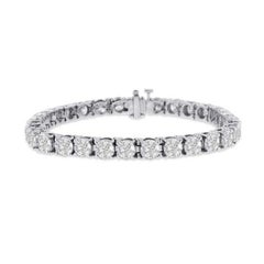 Beauvince Diamant-Tennisarmband 15,01 Karat Diamanten in Weißgold