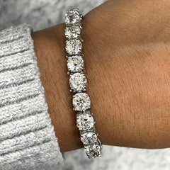 Beauvince Diamond Tennis Bracelet 26.01 Carat Diamonds in White Gold