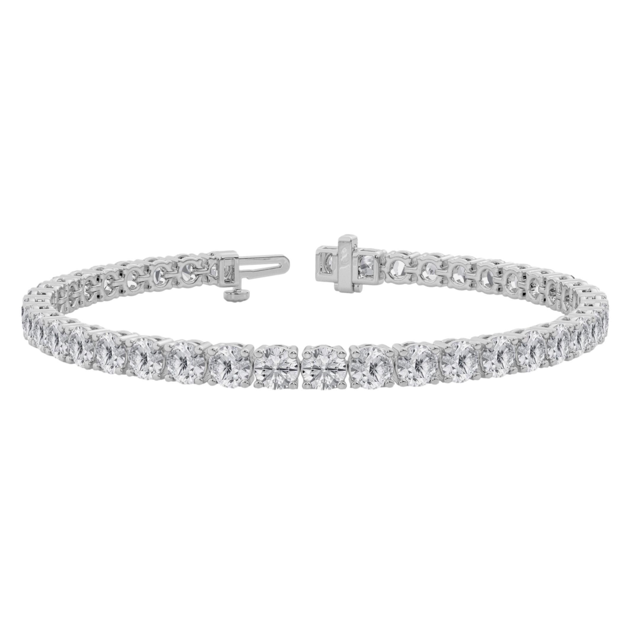 Bracciale tennis con diamanti Beauvince (9,60 carati di diamanti) in oro bianco