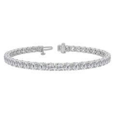 Bracciale tennis con diamanti Beauvince (9,60 carati di diamanti) in oro bianco