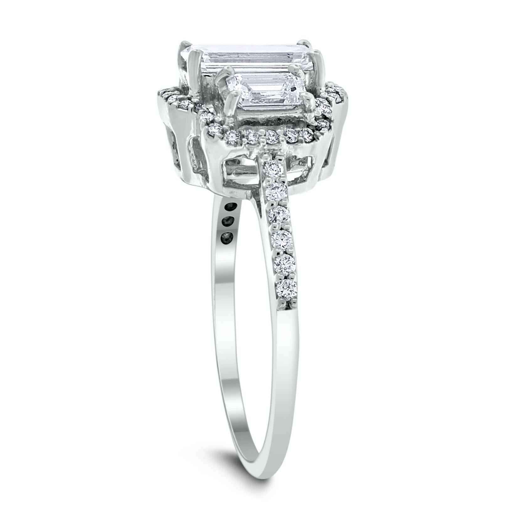 The Diana Ring is a classy statement Emerald Cut solitaire ring which can be fashioned as an engagement ring as well as a fashion ring.

Center Diamond Shape: Emerald Cut
Center Diamond Weight: 0.82 ct 
Diamond Color: I
Diamond Clarity: VVS

Side