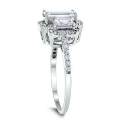 Beauvince Diana Engagement Ring 1.28 Carat Diamonds in White Gold