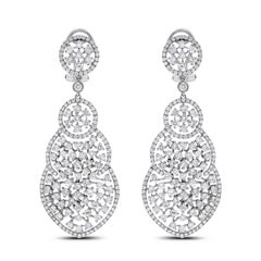Beauvince Diane Diamond Earrings (9.00 ct Diamonds) in White Gold