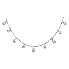 Beauvince Drops of Jupiter 0.61 Carat Diamond Necklace in White Gold