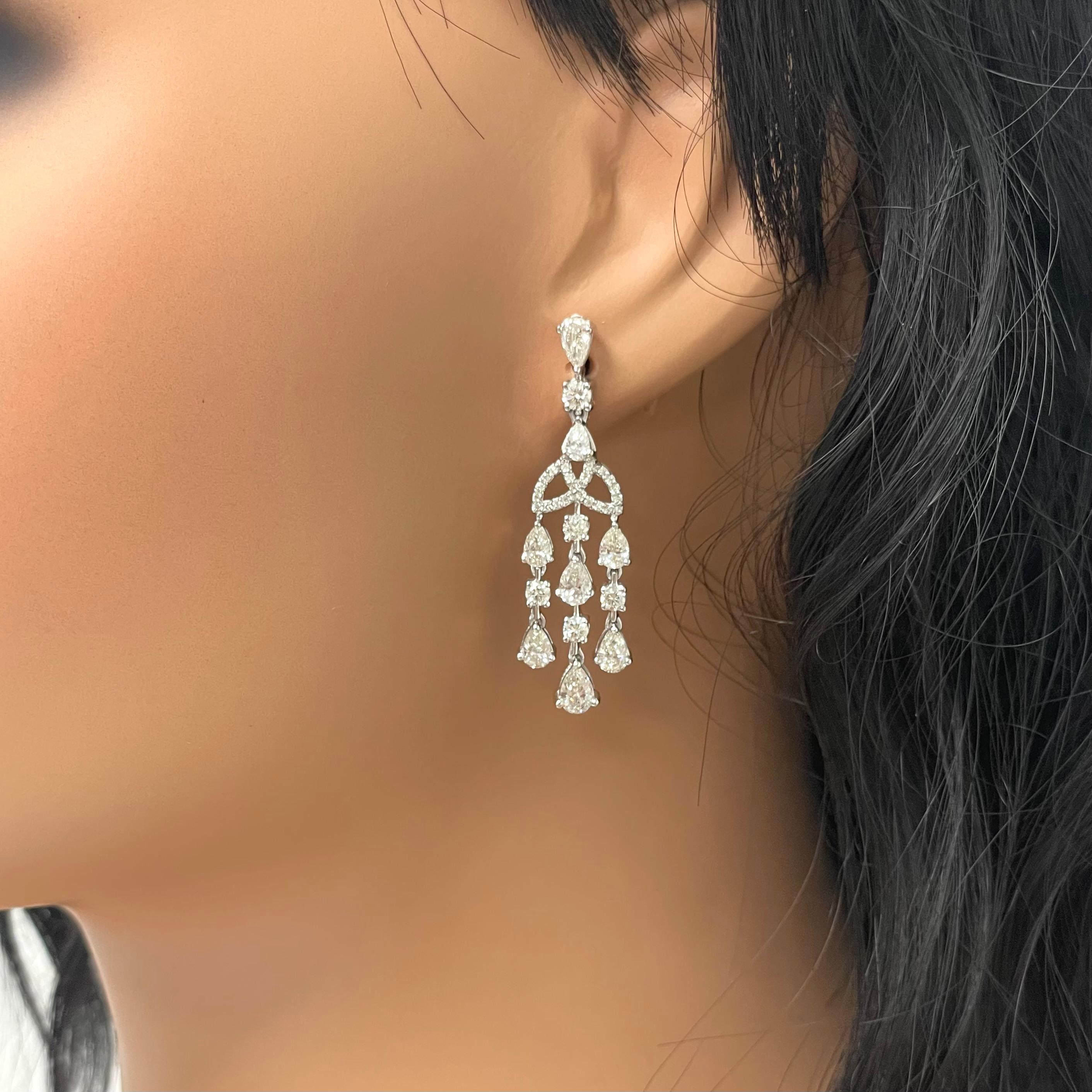 Sweet and sultry, the Eterna Diamond Earrings are a delicate yet impactful pair. They are a classic that can be worn to impress on a casual evening out or for a more stated look.

Diamonds Shape: Pear Shape & Round
Side Diamonds Weight: 4.21 ct
Side