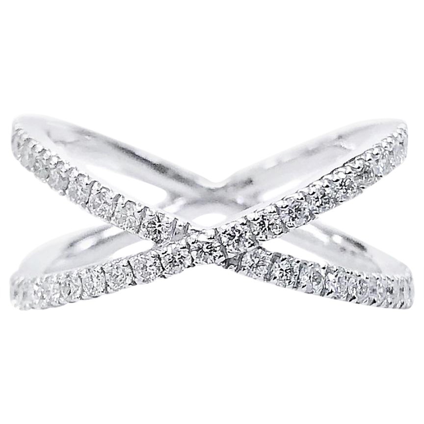 Jeder Tag Criss-Cross-Ring '0,50 Karat Diamanten' aus Weißgold von Beauvince