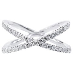Jeder Tag Criss-Cross-Ring '0,50 Karat Diamanten' aus Weißgold von Beauvince