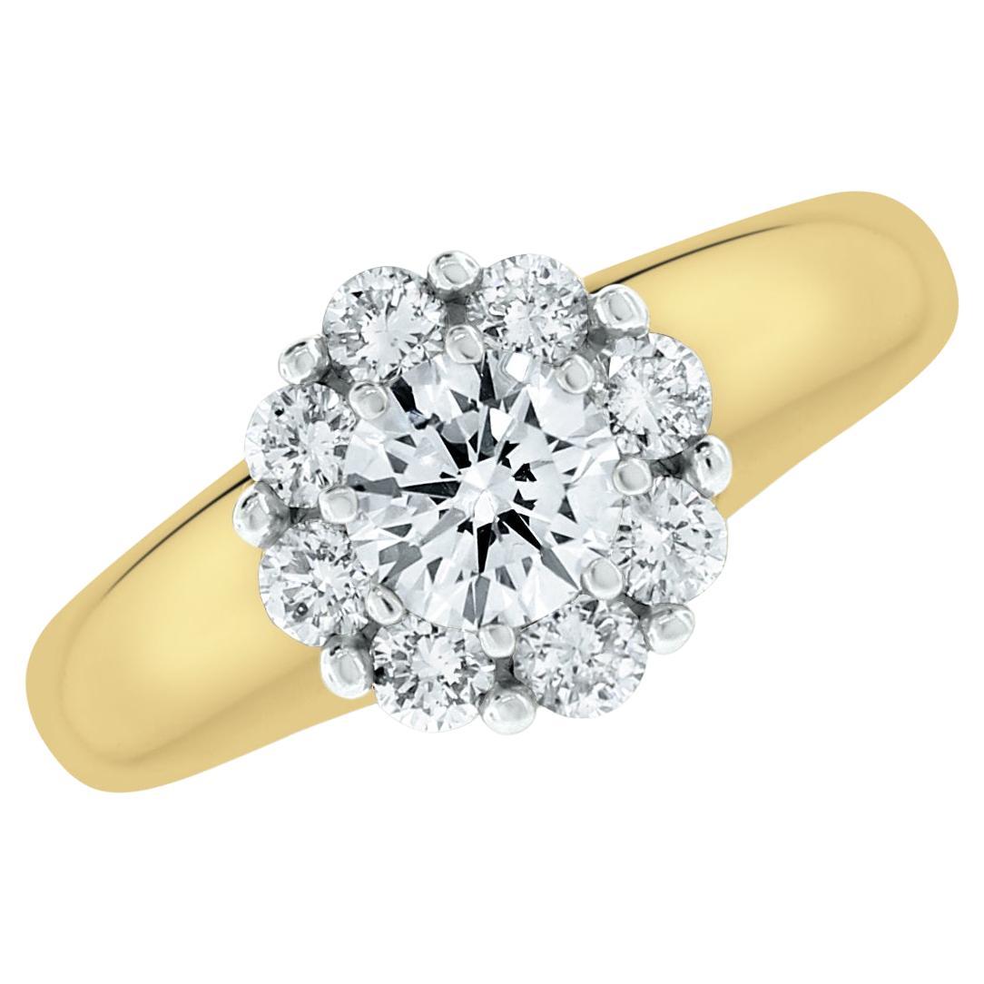 Bague de fiançailles Flora Beauvince en or avec diamants de 1,75 carat