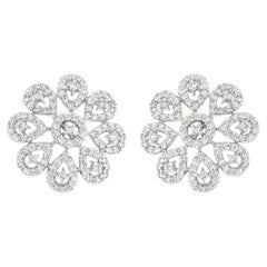 Orecchini Beauvince con diamanti a forma di fiore (1,51 ct) in oro bianco