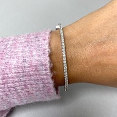 Beauvince Forever Diamond Bangle 4.00 Ct Diamonds in White Gold