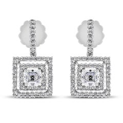 Beauvince Gatsby Diamond Earrings & Pendant Set in White Gold