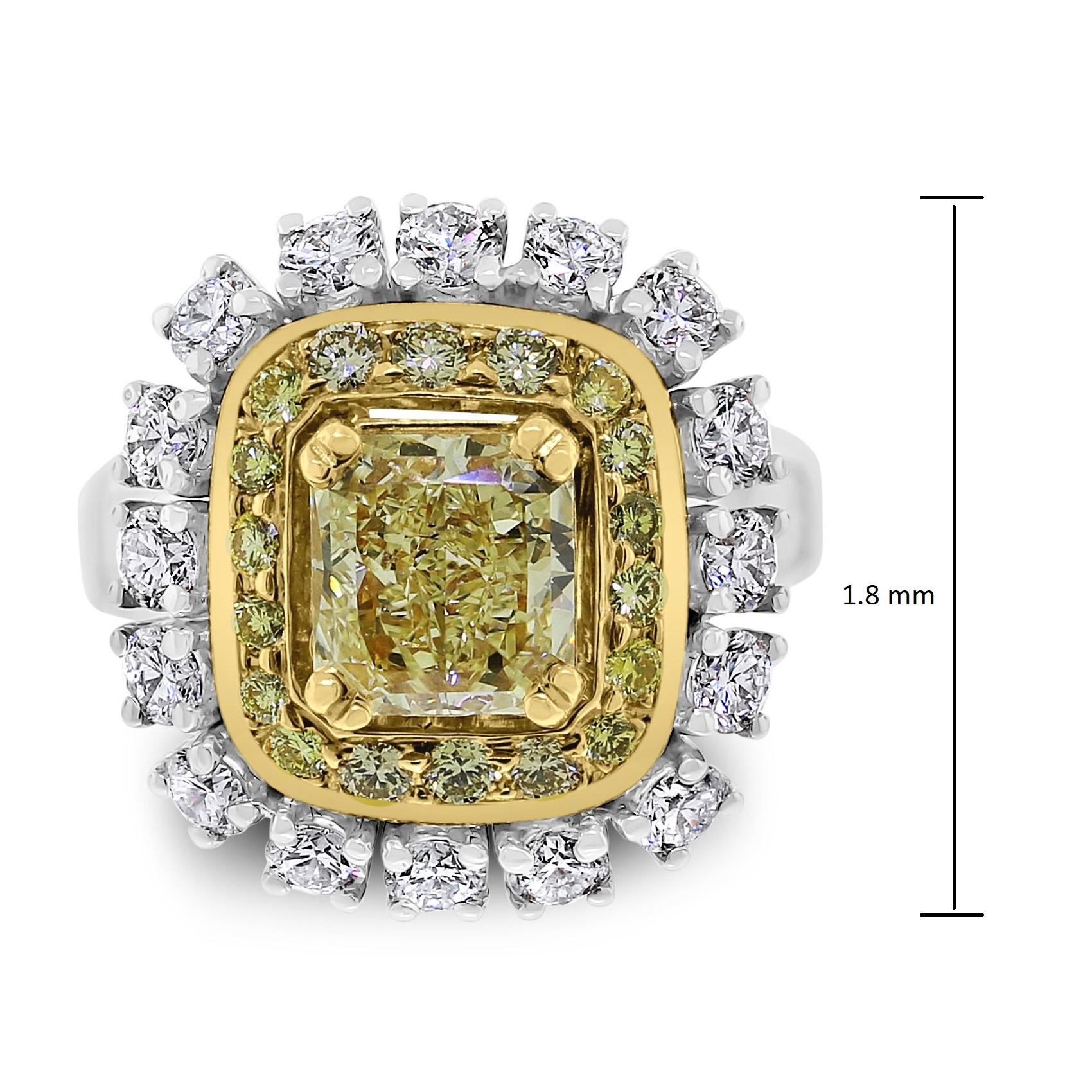 Contemporaneo Anello da cocktail con diamante giallo Beauvince Genevieve in oro in vendita