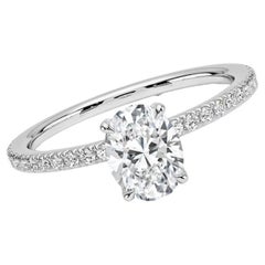 Beauvince GIA Certified 1.00 Carat Oval FSI1 Engagement Ring