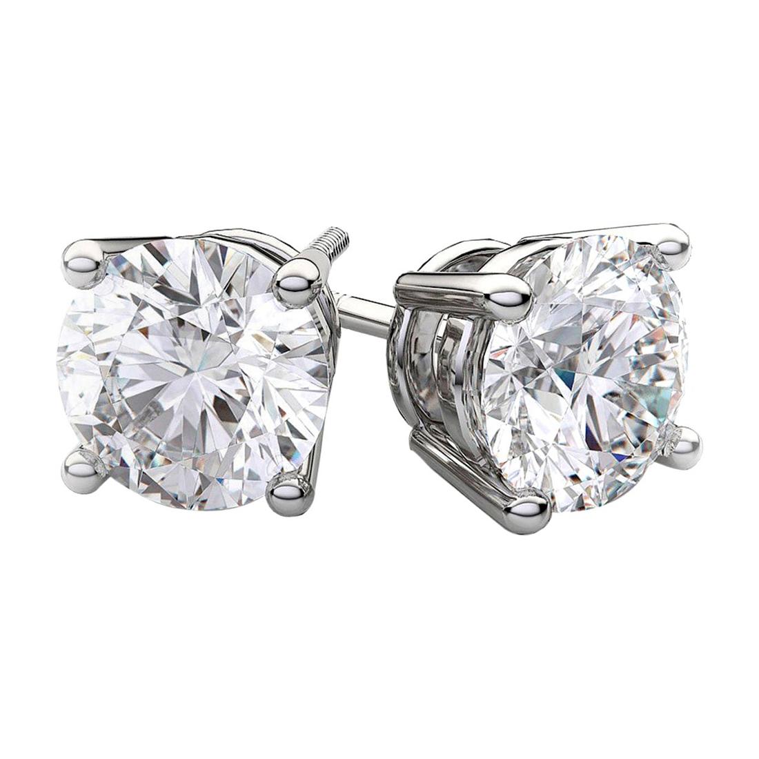 Beauvince GIA HVS2 Certified 2.01 Carat Round Solitaire Diamond Studs