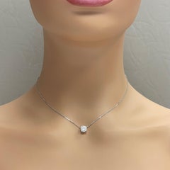 Beauvince GIA HVVS2 Certified 1.00 Ct Round Solitaire Diamond Pendant