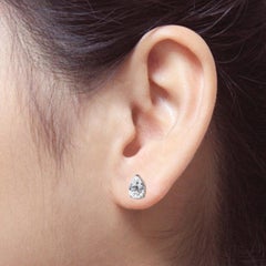 Beauvince GIA I VS2-SI1 Certified 2.00 Carat Pear Shape Solitaire Diamond Studs