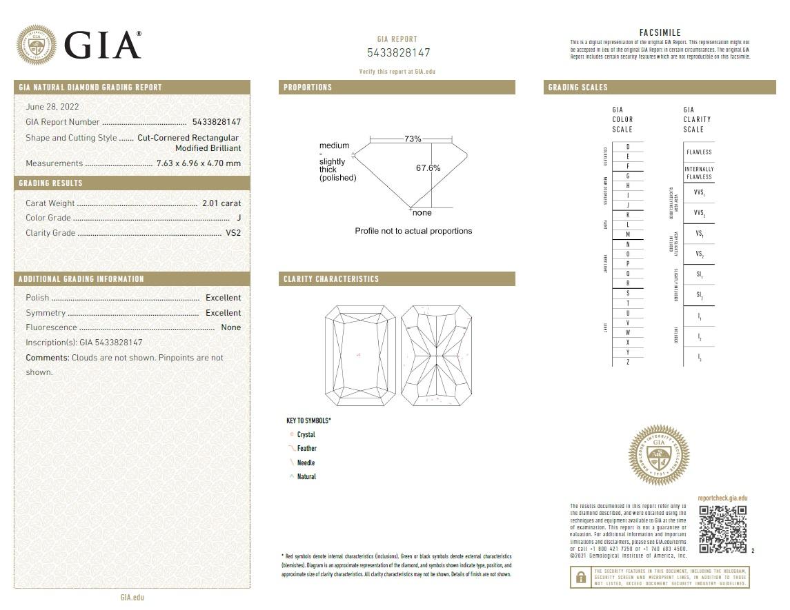 Beauvince GIA JVS Certified 4.02 Ct Radiant Cut Diamond Studs in 18K White Gold For Sale 1