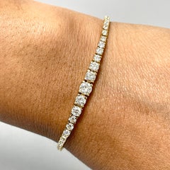Beauvince Graduated Bolo Diamond Tennis Bracelet '2.78 Ct Diamonds' Yellow Gold