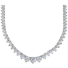 Beauvince Collier tennis diplômé Riviera (25 ct EF VVS GIA diamants) en or