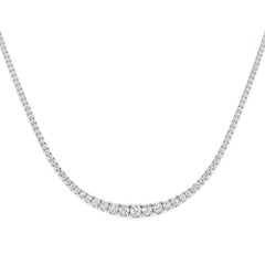 Beauvince Collar Graduado Tenis Riviera (12 ct Diamantes) en Oro Blanco de 18 quilates